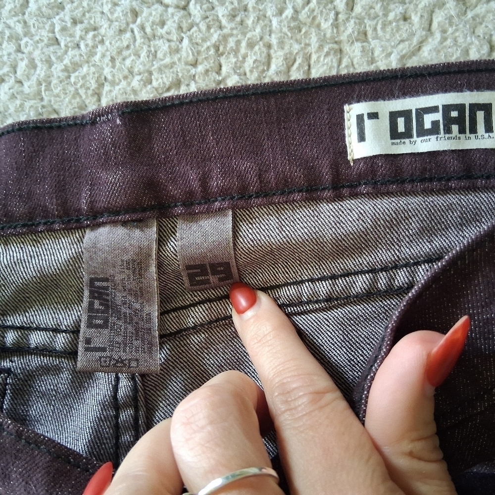 Rogan Elegant Purple Straight Leg Jeans New - Picture 2 of 6
